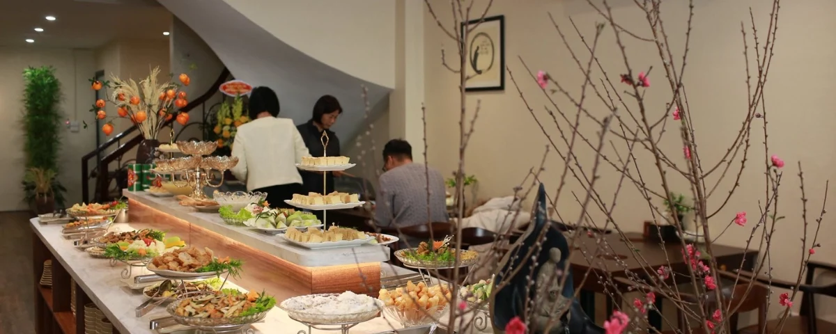 Không gian Buffet lẩu chay Phước Hải