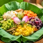 cơm sen ngũ sắc chay