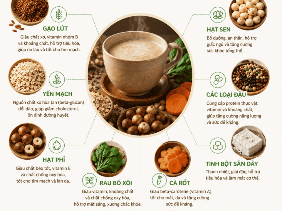 Thành Phần Của Bột Ngũ Cốc Thực Dưỡng