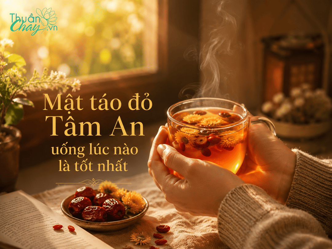 Mật táo đỏ Tâm An uống lúc nào tốt nhất