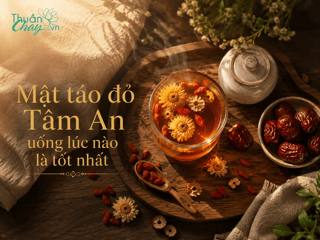 Mật táo đỏ Tâm An uống lúc nào tốt nhất