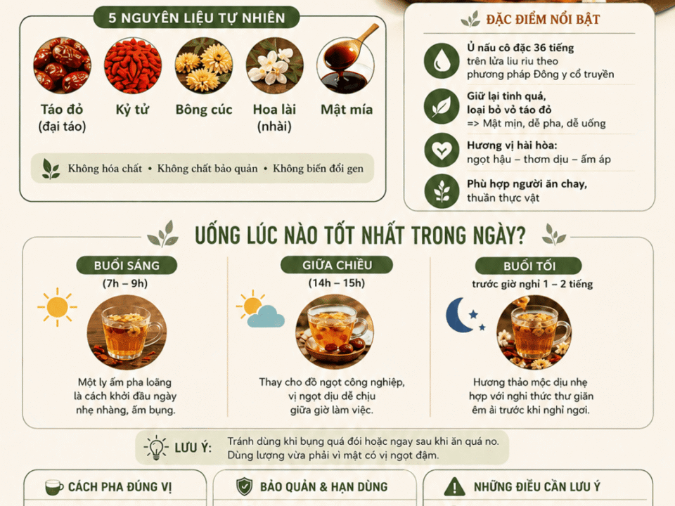 Mật Táo Đỏ Tâm An Uống Lúc Nào Tốt Nhất