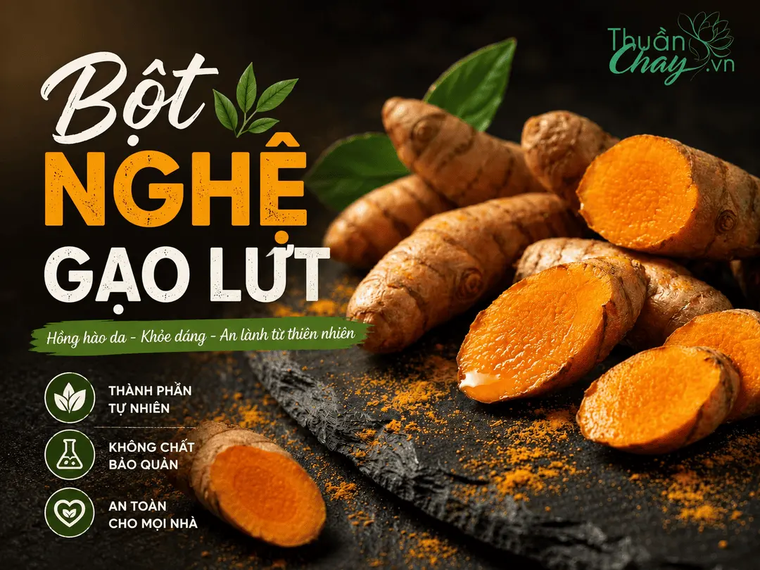 Bột Nghệ Gạo Lứt: Thành Phần Nghệ Và Gạo Lứt Nguyên Cám 3 bột nghệ gạo lứt