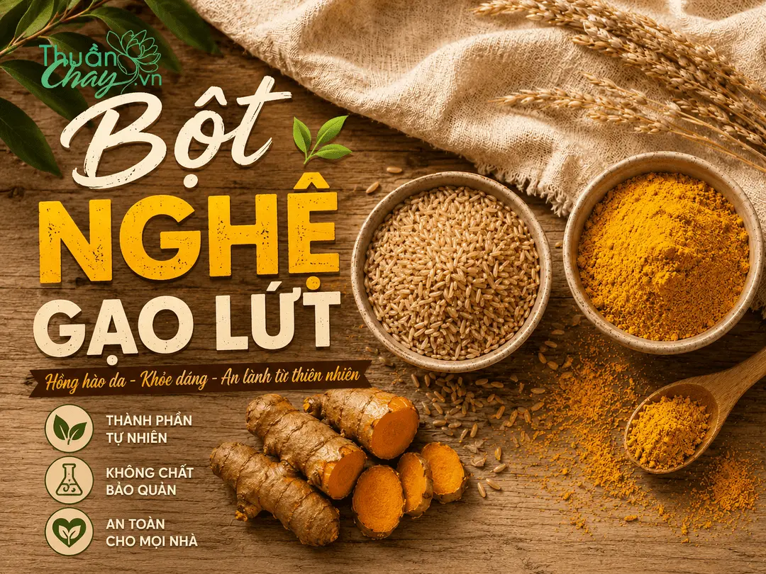 Bột Nghệ Gạo Lứt: Thành Phần Nghệ Và Gạo Lứt Nguyên Cám 5 bột nghệ gạo lứt