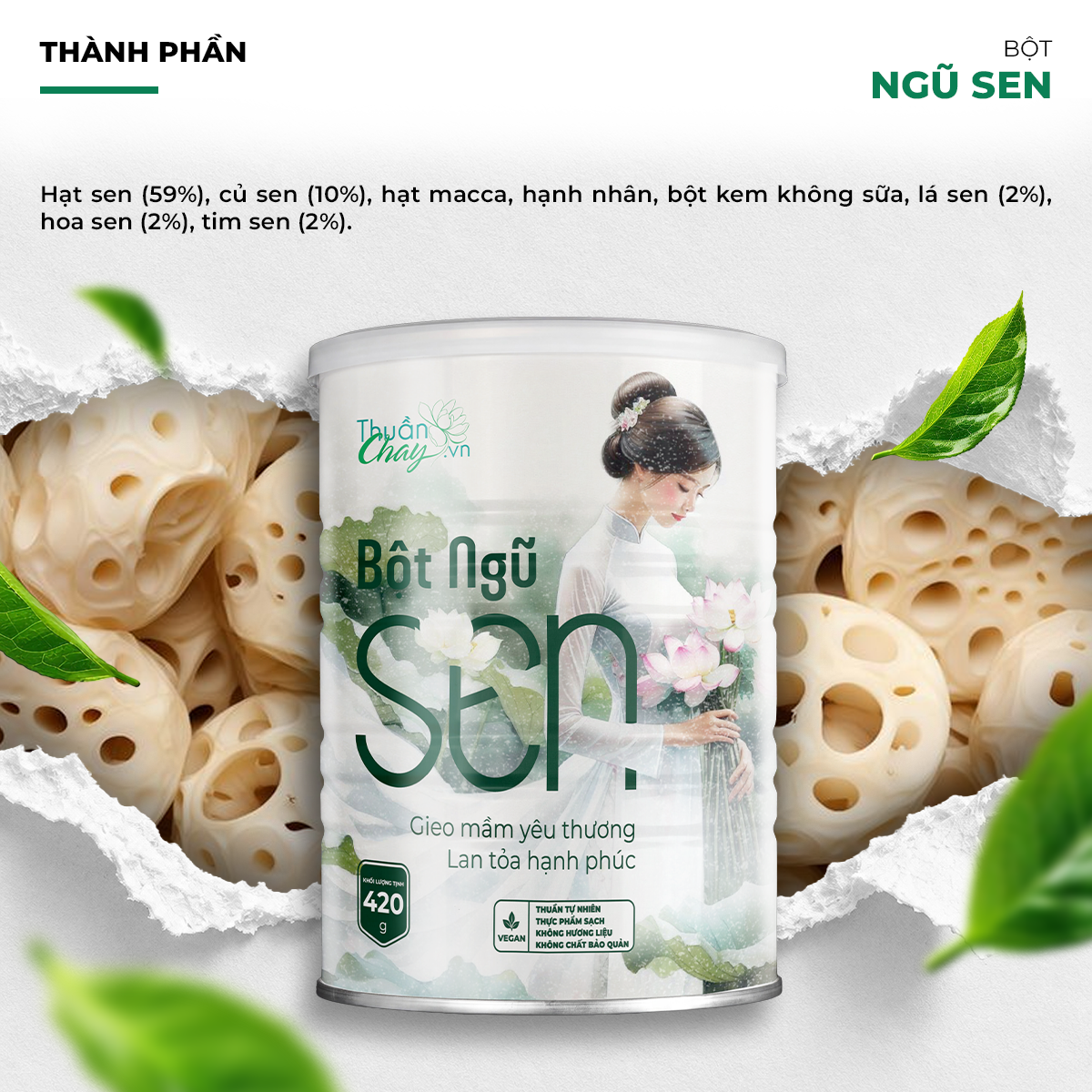 Bột Ngũ Sen 2 Thành phần Bột ngũ sen