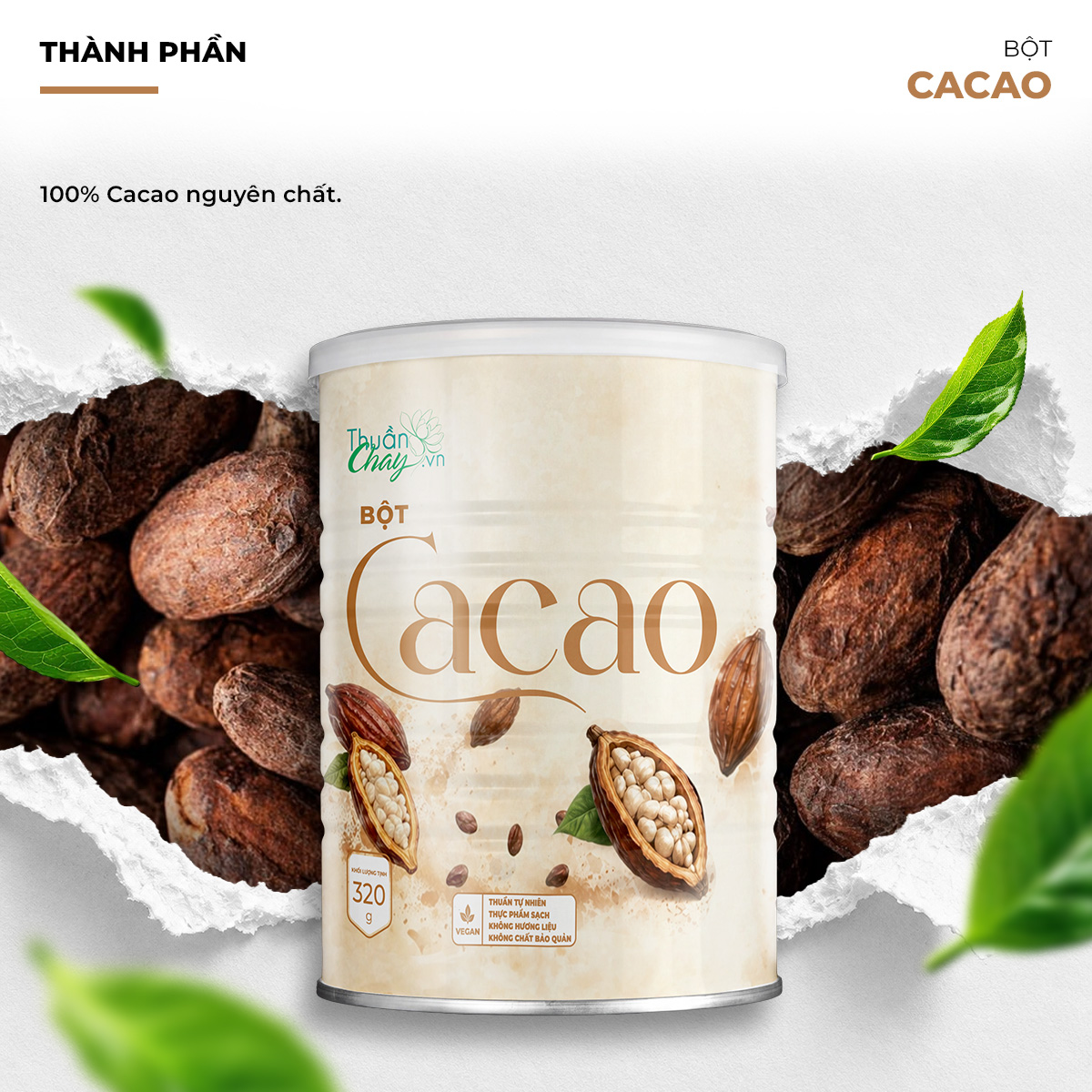 Bột Cacao 2 Thành phần Cacao